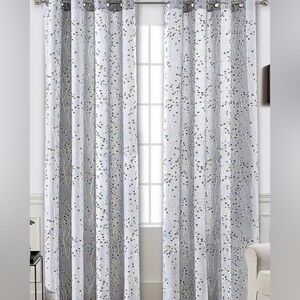 DriftAway Harper Ink Botanical Room-darkening Curtain Panel Pair 50" x 108"